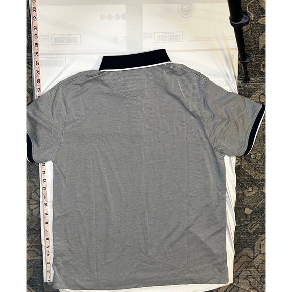 Denim & Flower Ricky Singh Men’s Polo Shirt XL Black Gray Contrast Trim Casual - Picture 5 of 5